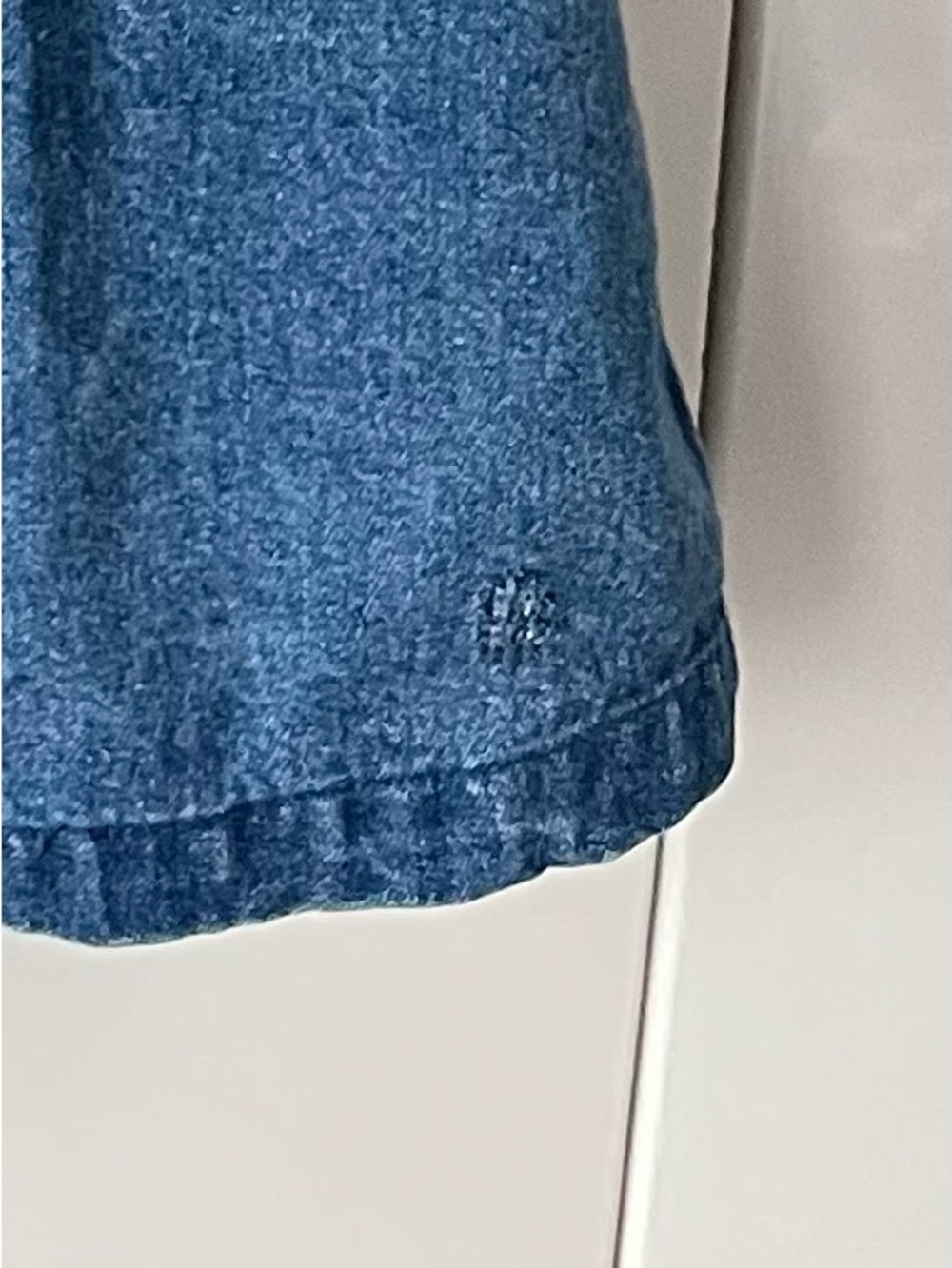 Vintage 90s Denim Midi Skirt | Button Front | A-Line - Picture 7 of 9